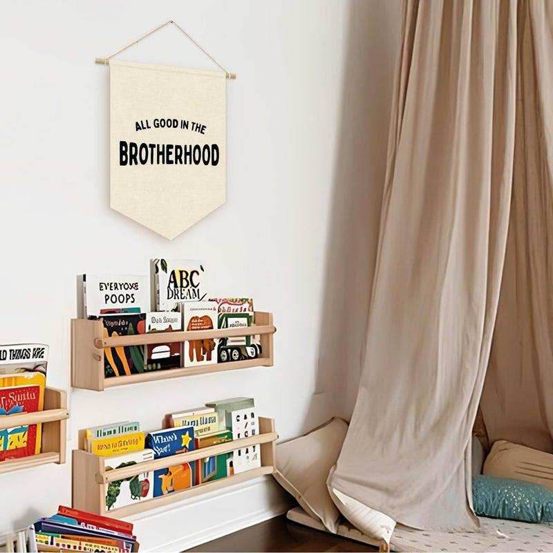 ETVISO Boy Nursery Decor, Playroom Wall Decor, Brotherhood Wall Hanging Pennant Flag Banner Decor for Nursery Classroom Playroom Kids Room, Playroom Essentials - Image 5